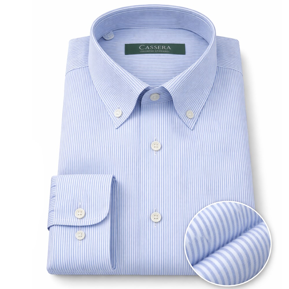 Cassera camicia uomo manica lunga botton down 100% cotone 01285 stagni mod.style - immagine 6