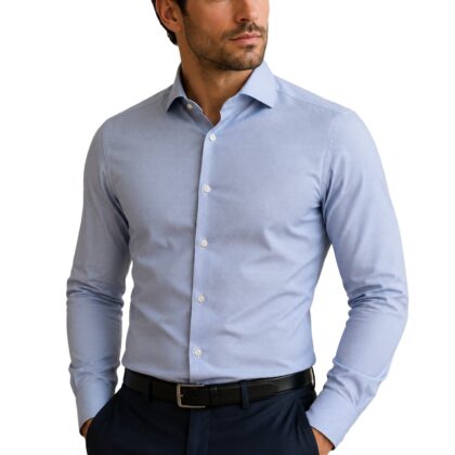 Cassera Camicia Uomo Slim Fit in 100% Cotone Senza Taschino 5b397 mod.active