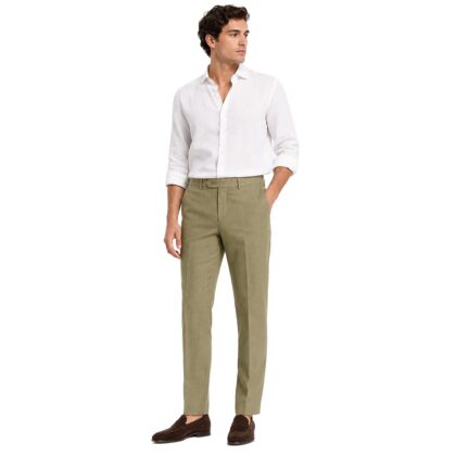 City Time Pantaloni Uomo 100% Lino, Vestibilità Regolare Drop 6