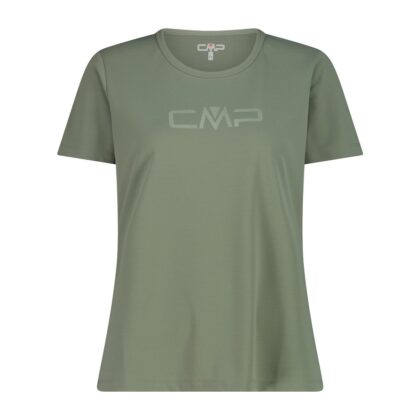 CMP Maglia a maniche corte girocollo da donna con logo CMP 39T5676P F805 AVOCADO