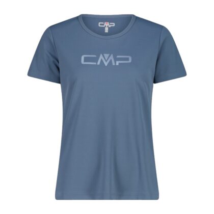 CMP Maglia a maniche corte girocollo da donna con logo CMP 39T5676P L802 SPACE