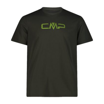 CMP Maglia a maniche corte girocollo da uomo con logo CMP 39T7117P-f963 pine