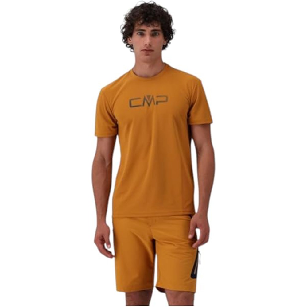 CMP Maglia a maniche corte girocollo da uomo con logo CMP 39t7117p - immagine 2