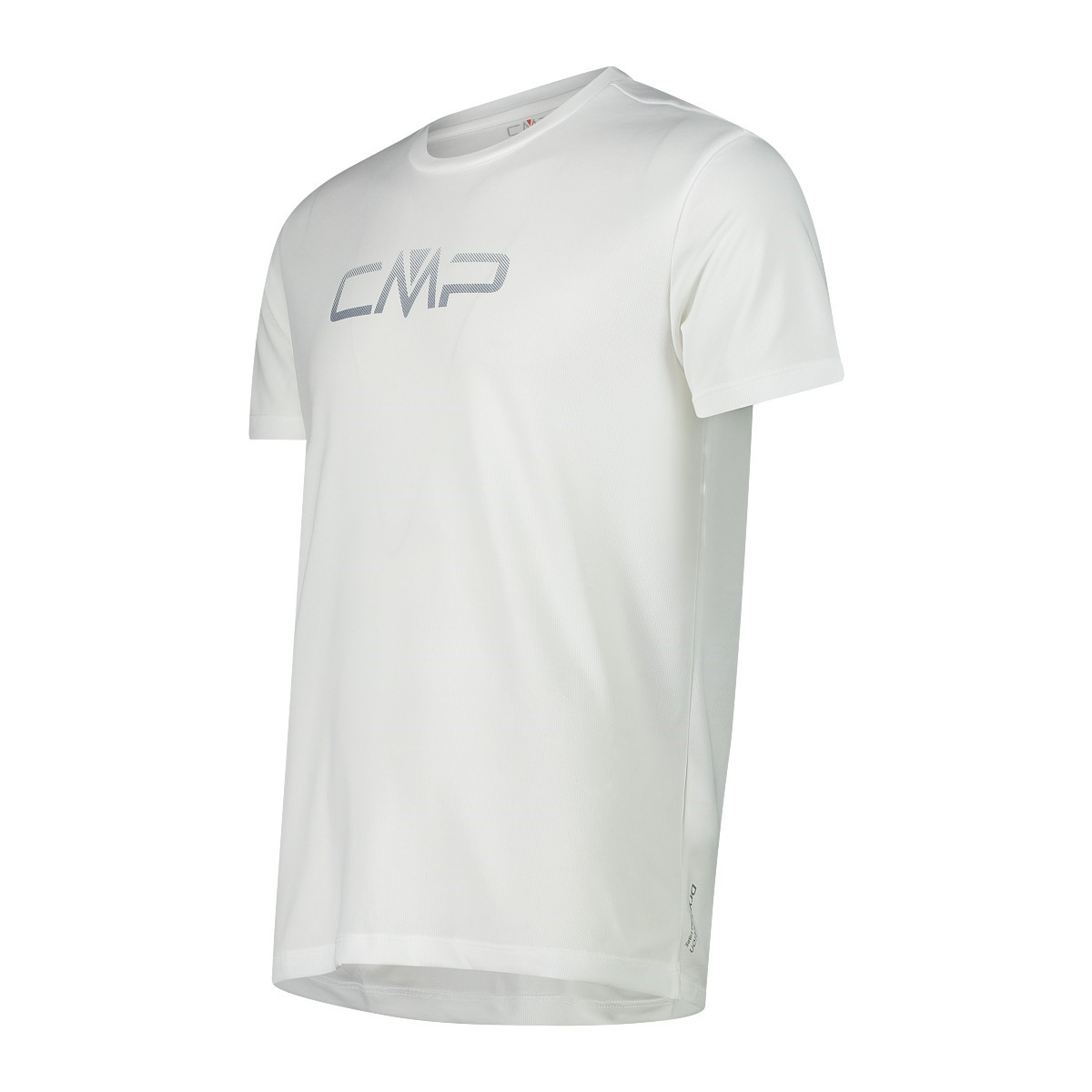CMP Maglia a maniche corte girocollo da uomo con logo CMP bianca 39t7117p - immagine 2