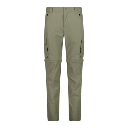 CMP Pantaloni zip off con tasconi laterali stretch da uomo 31T5627 e663 sage
