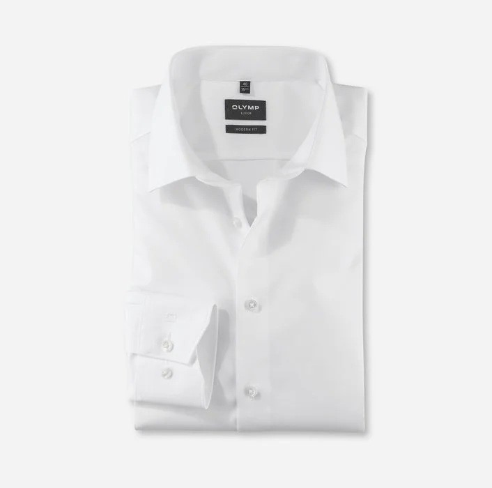 Olymp Camicia 100% cotone No Stiro Manica lunga Modern Fit 6350-00 bianco - immagine 4