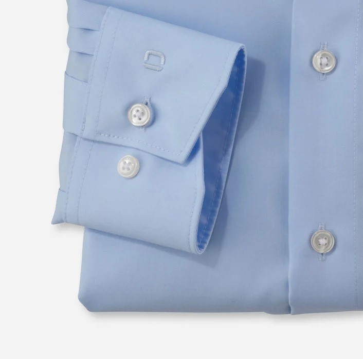 Olymp Camicia 100% cotone No Stiro Manica lunga Modern Fit 6350-15 azzurro - immagine 4