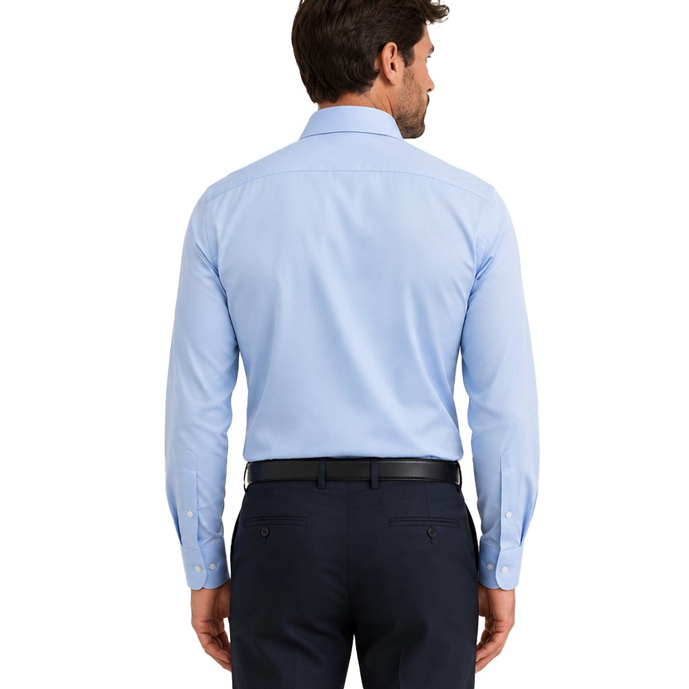 Olymp Camicia 100% cotone No Stiro Manica lunga Modern Fit 6350-15 azzurro - immagine 5