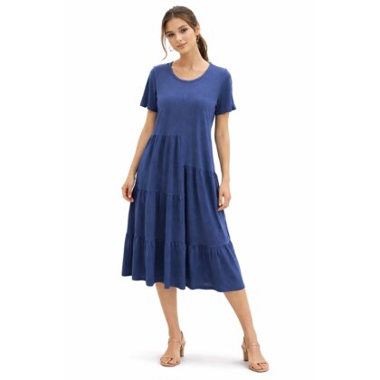 Ragno Abito Midi Manica Corta Girocollo ds31d7