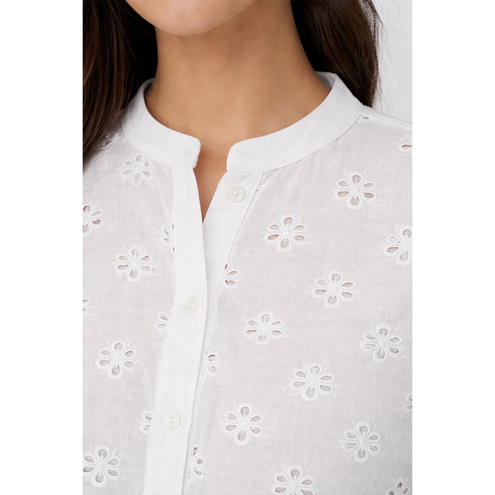 Ragno Blusa donna in cotone sangallo con maniche a campana ds56dw - immagine 7