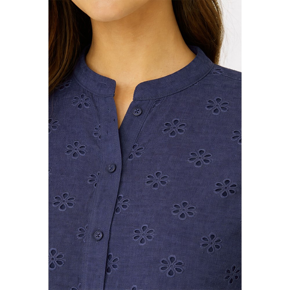 Ragno Blusa donna in cotone sangallo con maniche a campana ds56dw - immagine 5