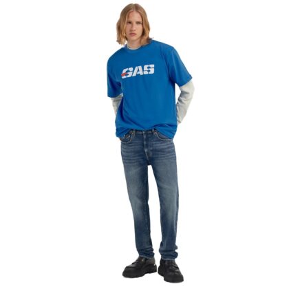 Gas Jeans Uomo Albert Simple Rev Skinny Slim Fit a7521-53mm