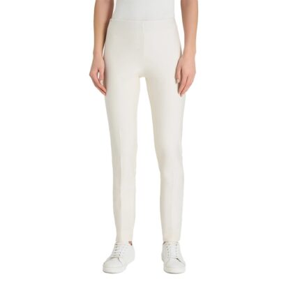 Ragno Pantalone a sigaretta con spacchetti in Compact de72ps 004 avorio