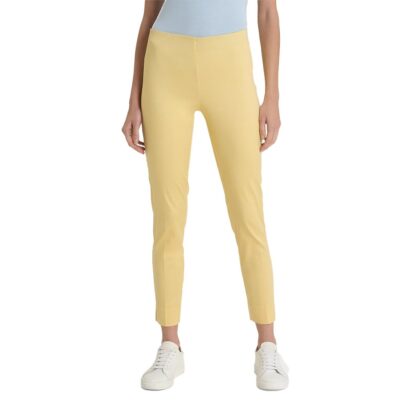 Ragno Pantalone capri con spacchetti in Satin Power d926py b15 pale banana