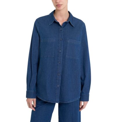 Ragno Shacket in Super Light Denim dm67sc
