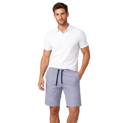 Ascot Sport Bermuda Uomoa Righe in Cotone con Coulisse 15414-455