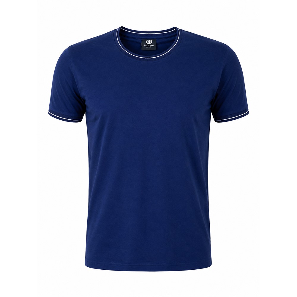 Ascot Sport T-Shirt Uomo in Cotone, stretch Girocollo con Profili a Contrasto 15304-321 - immagine 5