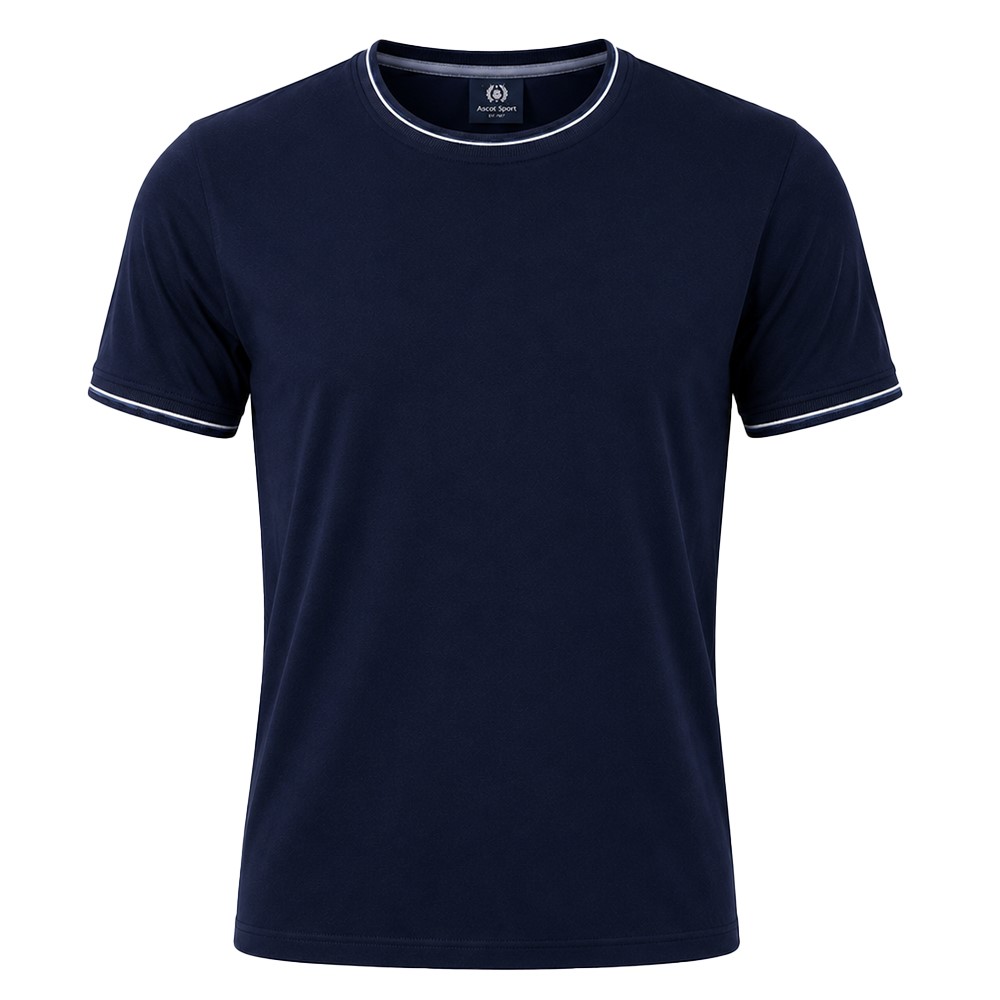 Ascot Sport T-Shirt Uomo in Cotone, stretch Girocollo con Profili a Contrasto 15304-321 - immagine 3