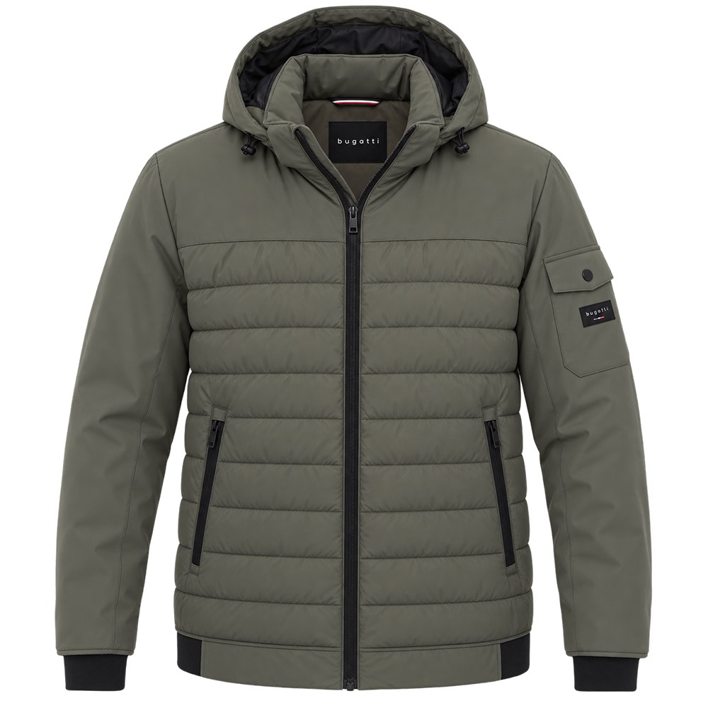 Bugatti Giacca Uomo con Cappuccio – Giubbotto Imbottito Stretch, Impermeabile e Traspirante – Regular Fit 21032
