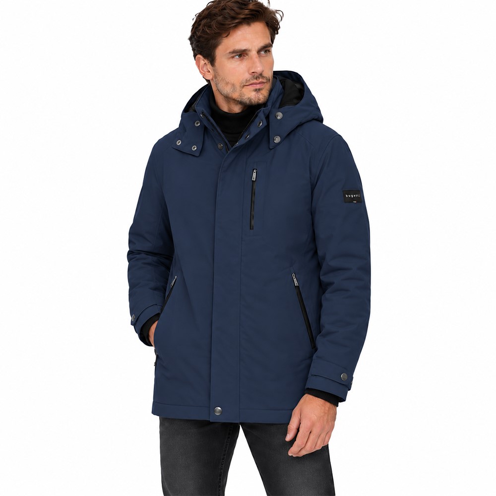 Bugatti Giaccone Uomo con Cappuccio – Impermeabile, Traspirante e Stretch – Giacca Invernale Imbottita con Tasche Zip 21035 - immagine 8