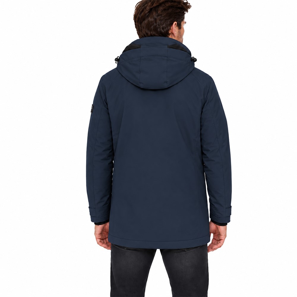 Bugatti Giaccone Uomo con Cappuccio – Impermeabile, Traspirante e Stretch – Giacca Invernale Imbottita con Tasche Zip 21035 - immagine 4