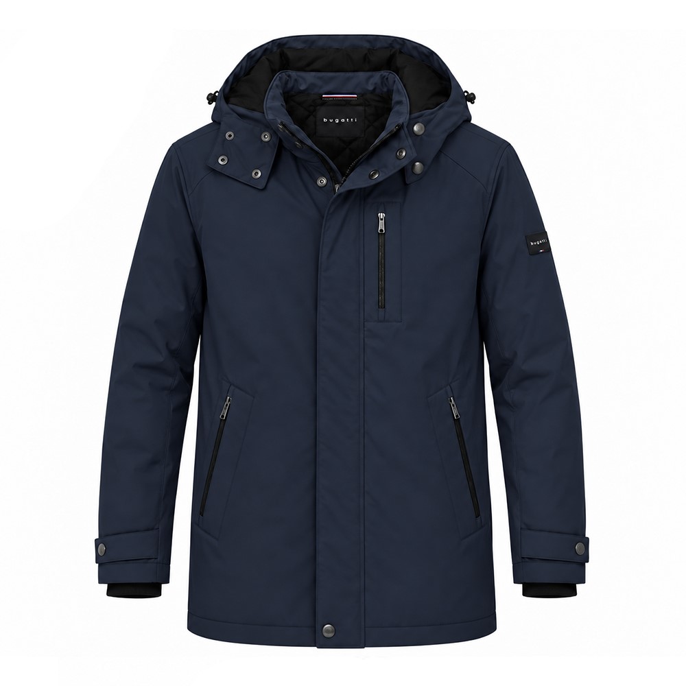 Bugatti Giaccone Uomo con Cappuccio – Impermeabile, Traspirante e Stretch – Giacca Invernale Imbottita con Tasche Zip 21035 - immagine 3