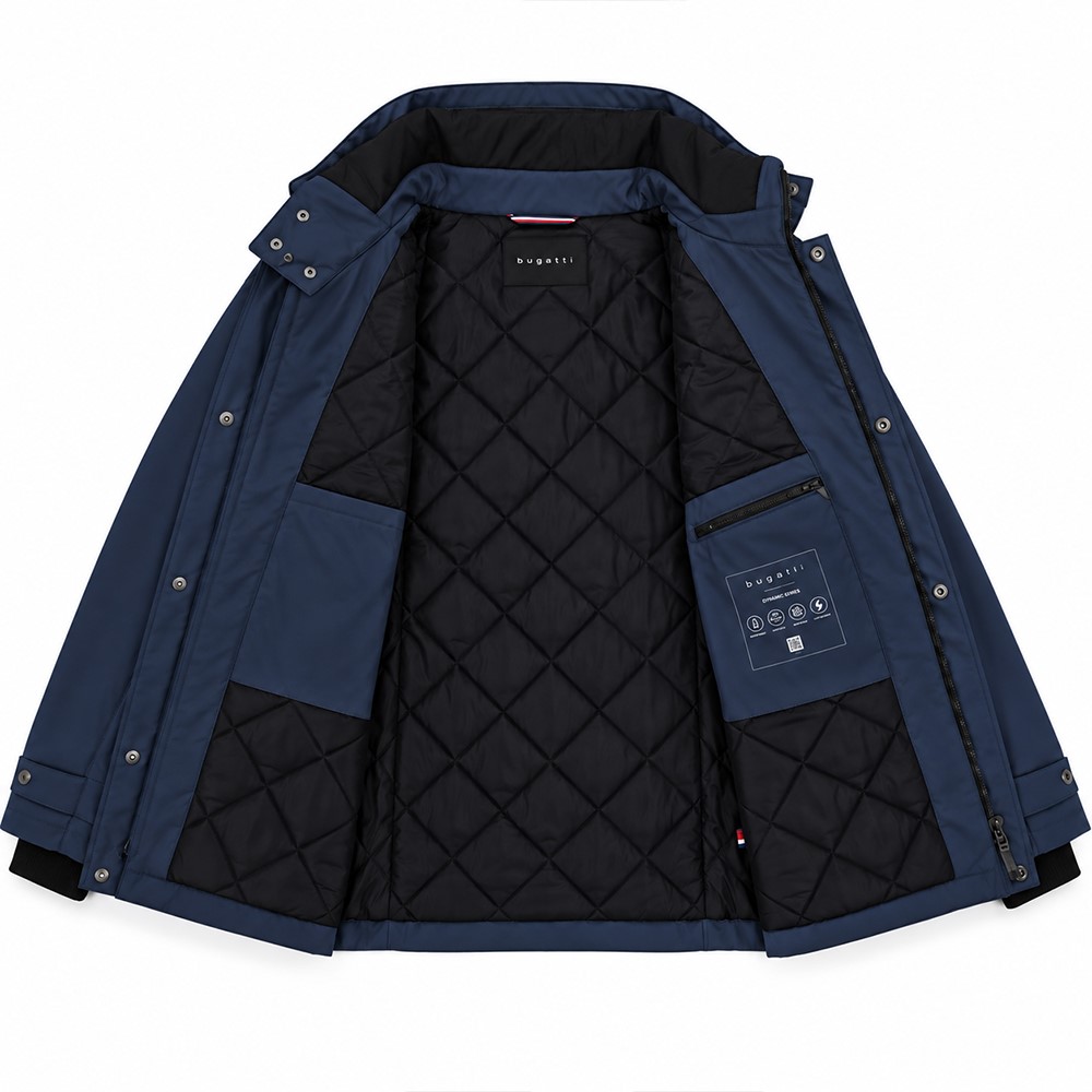 Bugatti Giaccone Uomo con Cappuccio – Impermeabile, Traspirante e Stretch – Giacca Invernale Imbottita con Tasche Zip 21035 - immagine 2