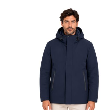 Bugatti Giaccone Uomo FLEXCITY® con Cappuccio, Imbottitura Sorona® e Cerniere Termosaldate 81053