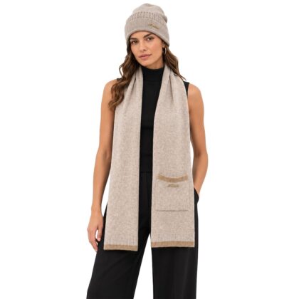Iconique set di cappello e sciarpa con tasca ic26fw-56 TAGLIA UNICA