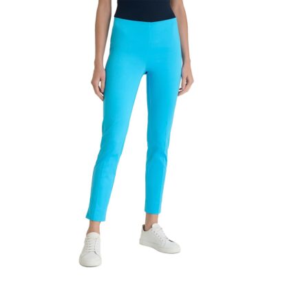 Ragno Pantalone capri con spacchetti in Satin Power d926py b18 aquarius