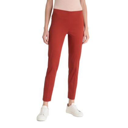 Ragno Pantalone capri con spacchetti in Satin Power d926py- Red Ochre