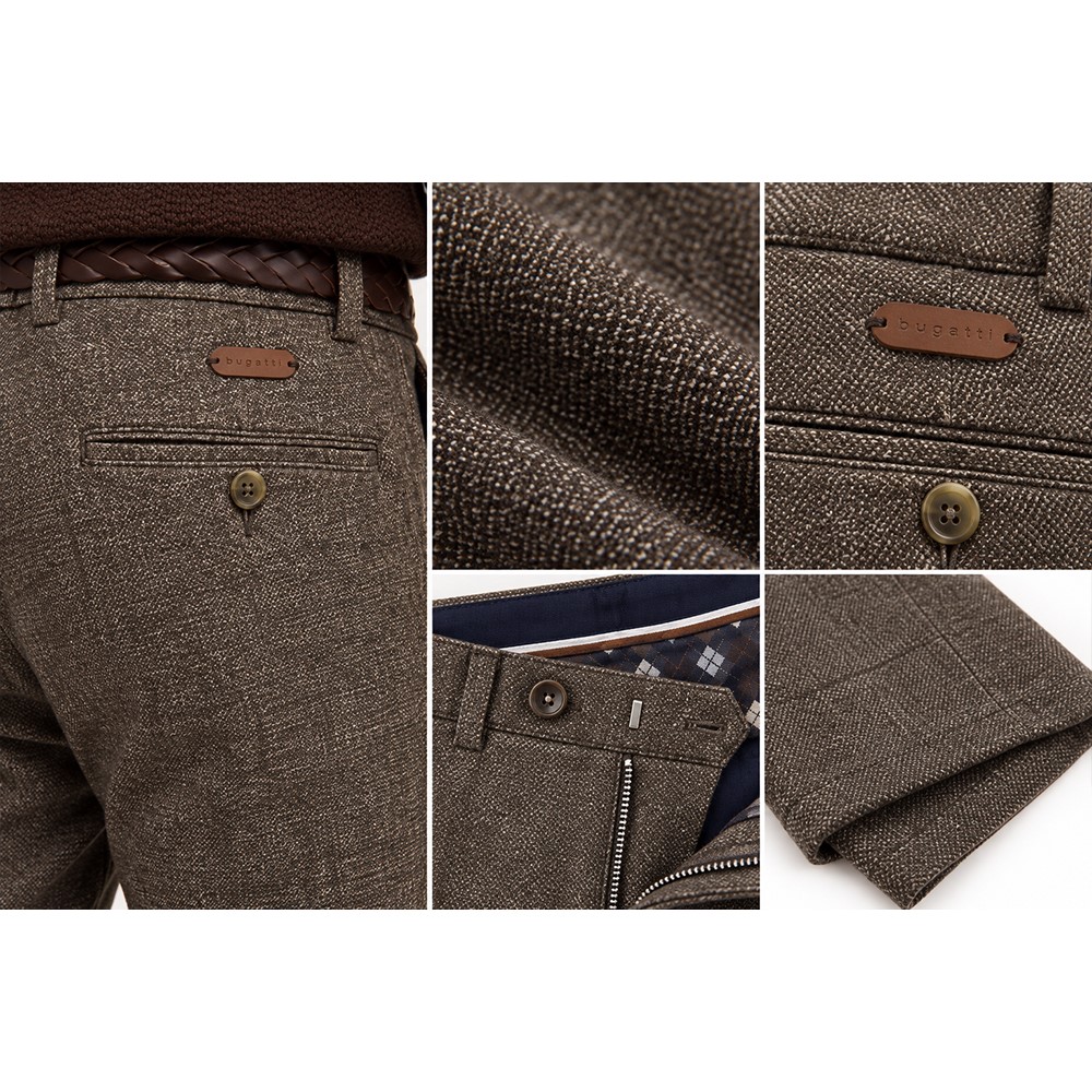 Bugatti Bugatti Pantaloni Uomo Invernali Stretch Modern Fit 26362f - immagine 2