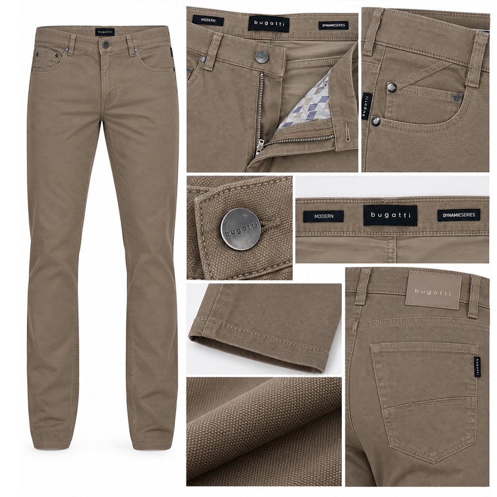 Bugatti Pantalone Uomo 5 Tasche Modern Fit Stretch – Pantalone Casual Comfort 26395f-3270 - immagine 3