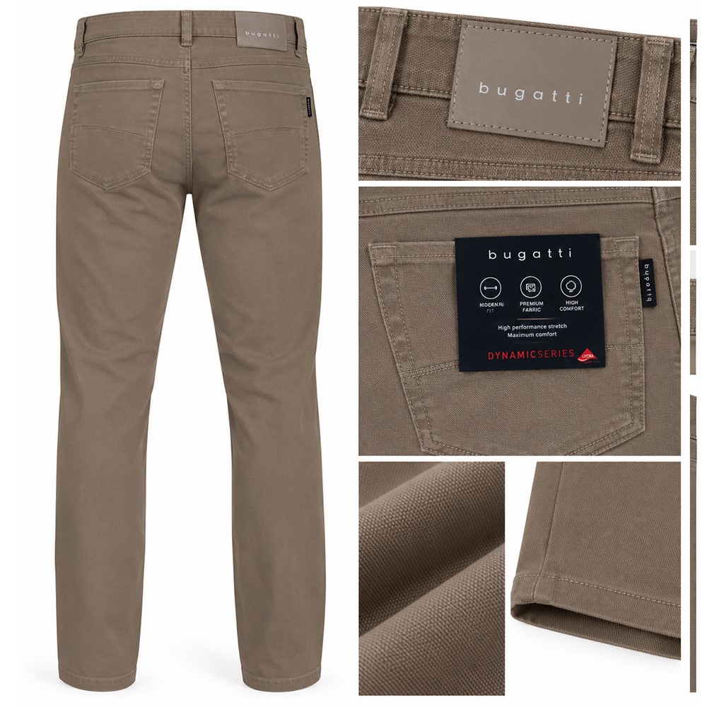 Bugatti Pantalone Uomo 5 Tasche Modern Fit Stretch – Pantalone Casual Comfort 26395f-3270 - immagine 2