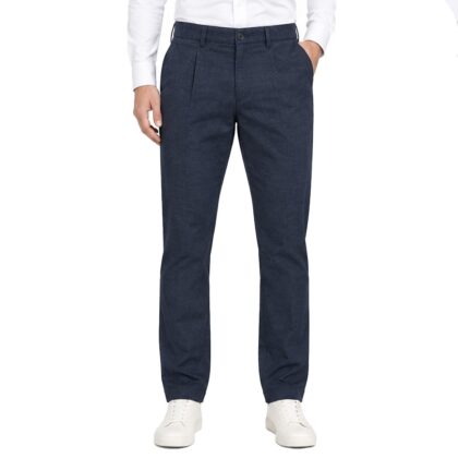 Bugatti Pantalone Uomo A-I Relaxed Fit Blu con Vita Elasticizzata – Pantalone Comfort Casual Elegante 26802f