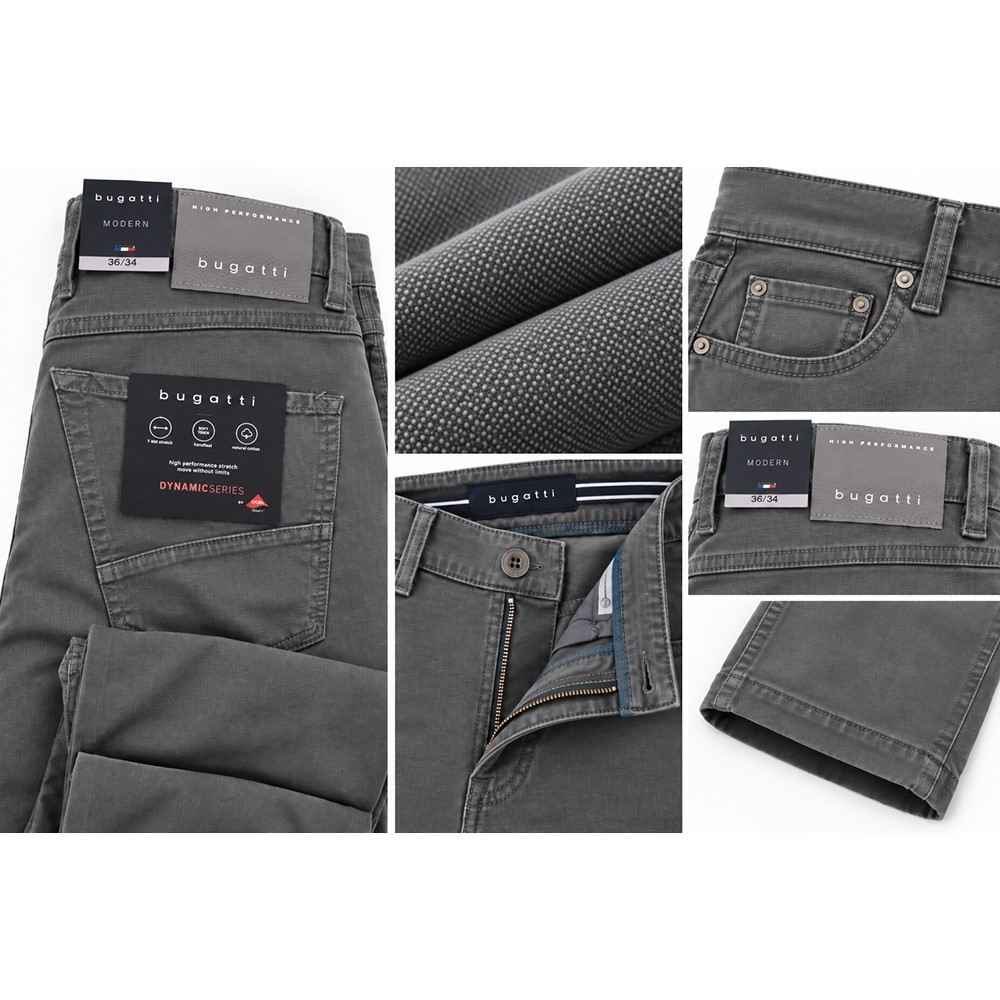 Bugatti Pantaloni Uomo 5 Tasche Stretch Modern Fit – High Performance 26395f - immagine 2