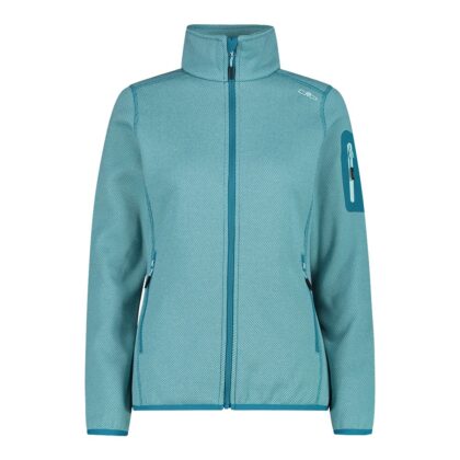 CMP giacca in pile knit-tech da donna 3h14746 acqua-teal