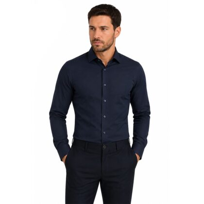 Olymp Camicia Uomo 100% cotone No Stiro 2199-24-18 blu